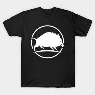 White Wild Boar or Wild Hog or Wild Pig T-Shirt